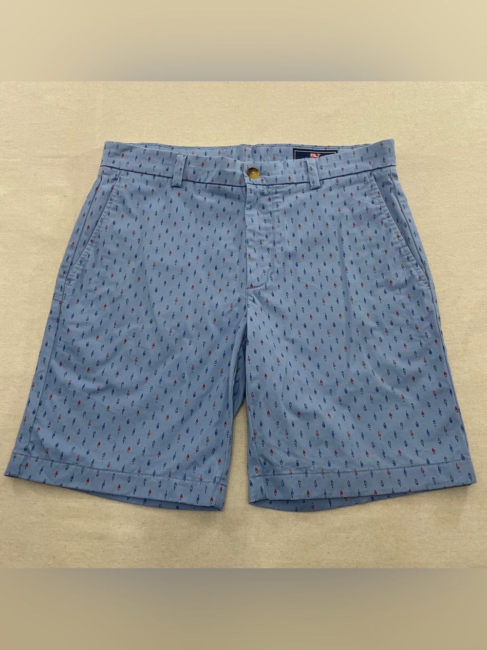 Vineyard Vines Mens Bouy Bobber Print AOP 9" Breaker Shorts Size 34